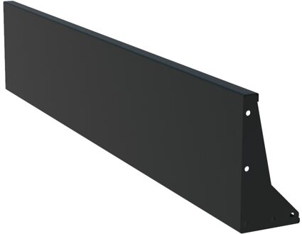Keerwand aluminium recht 200x40cm.