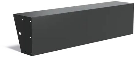 Keerwand aluminium recht 200x40x50cm. brede bovenrand