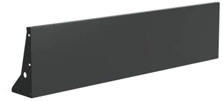 Keerwand aluminium recht 200x50cm.