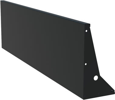 Keerwand aluminium recht 200x60cm.