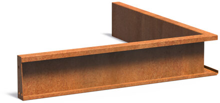 Keerwand cortenstaal 100 x 100 x 20 cm binnenhoek