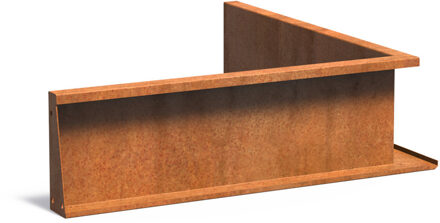 Keerwand cortenstaal 100 x 100 x 30 cm binnenhoek