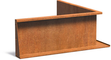 Keerwand cortenstaal 100 x 100 x 40 cm binnenhoek