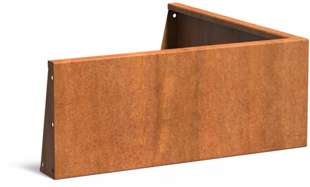 Keerwand cortenstaal 100 x 100 x 40 cm buitenhoek