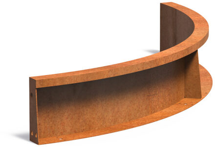 Keerwand cortenstaal 100 x 20 cm binnenbocht