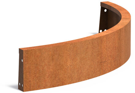 Keerwand cortenstaal 100 x 20 cm buitenbocht