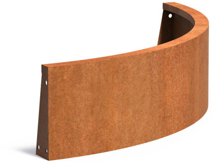 Keerwand cortenstaal 100 x 30 cm buitenbocht