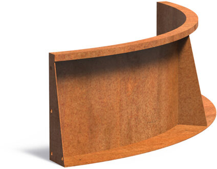 Keerwand cortenstaal 100 x 40 cm binnenbocht