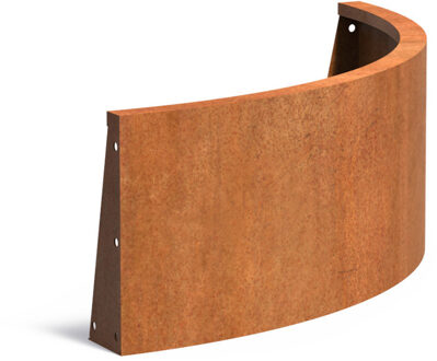 Keerwand cortenstaal 100 x 40 cm buitenbocht