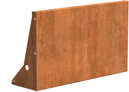 Keerwand cortenstaal 100 x 60 cm recht