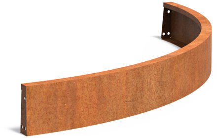 Keerwand cortenstaal 150 x 20 cm buitenbocht