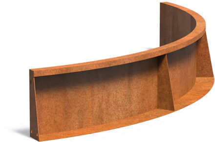 Keerwand cortenstaal 150 x 30 cm binnenbocht