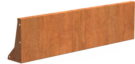 Keerwand cortenstaal 150 x 40 cm recht