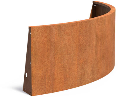 Keerwand cortenstaal 150 x 50 cm buitenbocht