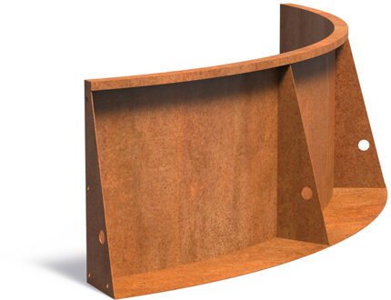 Keerwand cortenstaal 150 x 60 cm binnenbocht