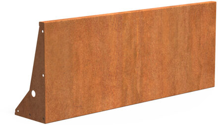 Keerwand cortenstaal 150 x 60 cm recht