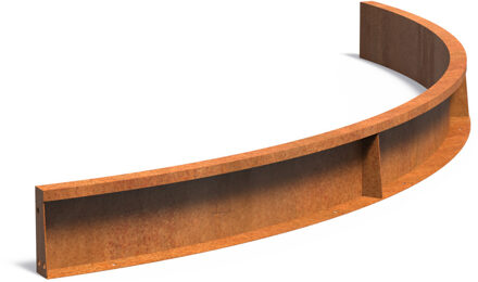 Keerwand cortenstaal 200 x 20 cm binnenbocht