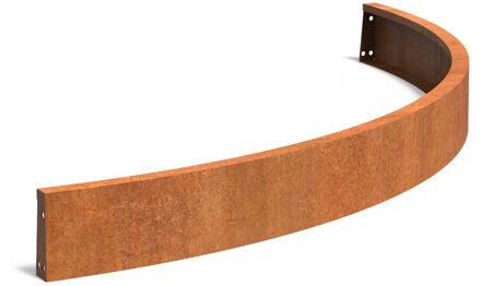 Keerwand cortenstaal 200 x 20 cm buitenbocht