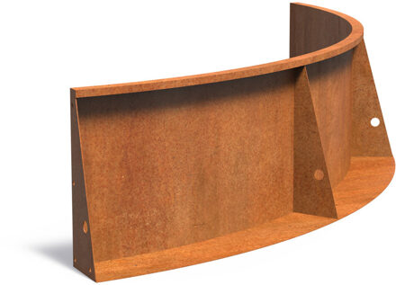 Keerwand cortenstaal 200 x 50 cm binnenbocht