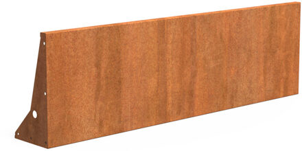 Keerwand cortenstaal 200 x 50 cm recht