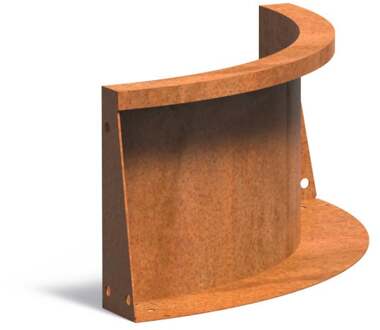 Keerwand cortenstaal 50 x 30 cm binnenbocht