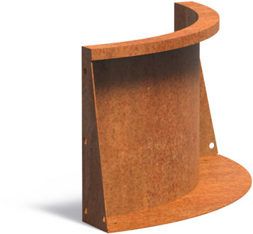 Keerwand cortenstaal 50 x 40 cm binnenbocht