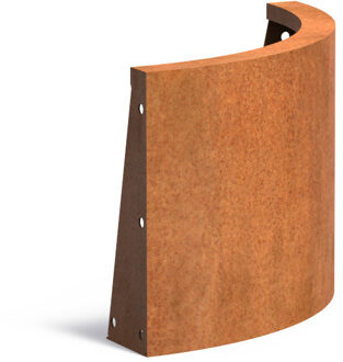 Keerwand cortenstaal 50 x 40 cm buitenbocht