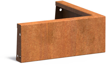 Keerwand cortenstaal 50 x 50 x 20 cm buitenhoek