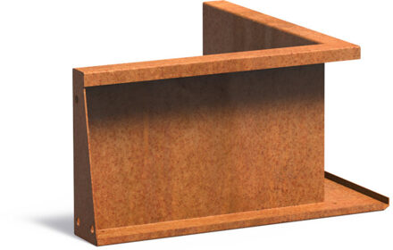 Keerwand cortenstaal 50 x 50 x 30 cm binnenhoek