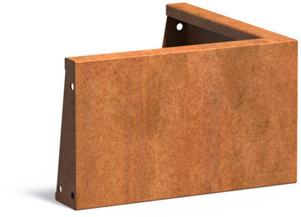 Keerwand cortenstaal 50 x 50 x 30 cm buitenhoek