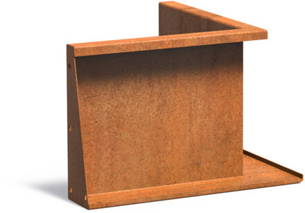Keerwand cortenstaal 50 x 50 x 40 cm binnenhoek