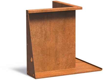 Keerwand cortenstaal 50 x 50 x 60 cm binnenhoek