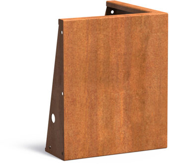 Keerwand cortenstaal 50 x 50 x 60 cm buitenhoek