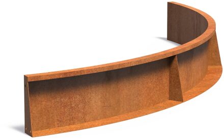 Keerwand cortenstaal binnenbocht 200x200x30cm.