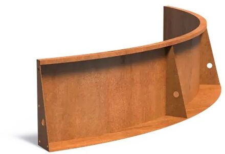 Keerwand cortenstaal binnenbocht 200x200x50cm.