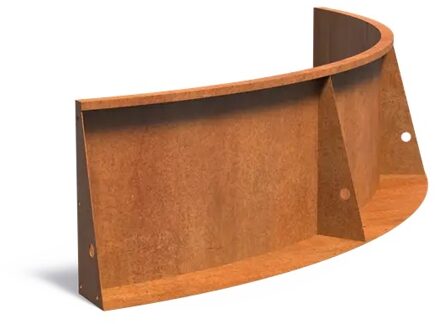 Keerwand cortenstaal binnenbocht 200x200x60cm.