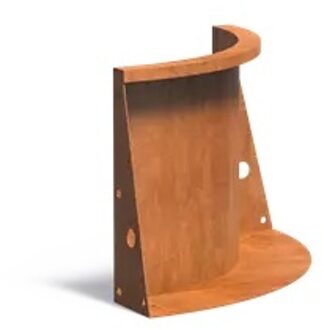 Keerwand cortenstaal binnenbocht 50x50x50cm.