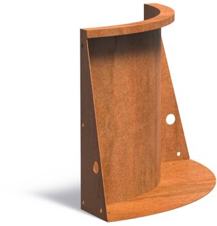 Keerwand cortenstaal binnenbocht 50x50x60cm.