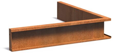 Keerwand cortenstaal binnenhoek 100x100x20cm.