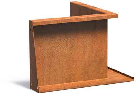 Keerwand cortenstaal binnenhoek 50x50x40cm.