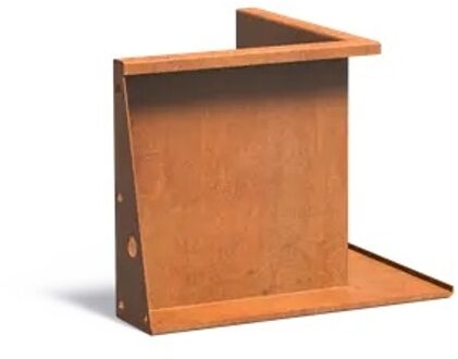 Keerwand cortenstaal binnenhoek 50x50x50cm.