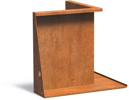 Keerwand cortenstaal binnenhoek 50x50x60cm.