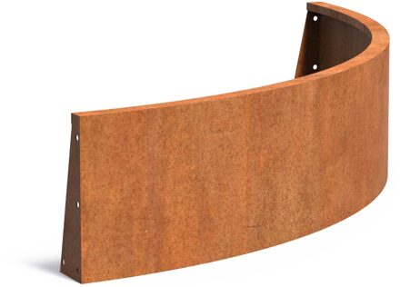 Keerwand cortenstaal buitenbocht 150x150x40cm.