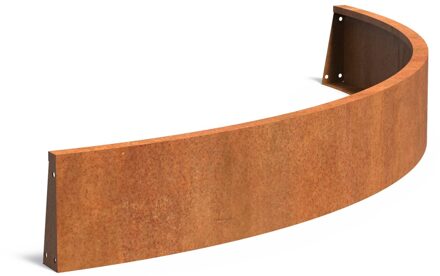 Keerwand cortenstaal buitenbocht 200x200x30cm.