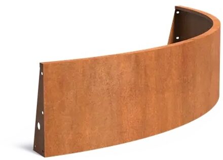 Keerwand cortenstaal buitenbocht 200x200x50cm.