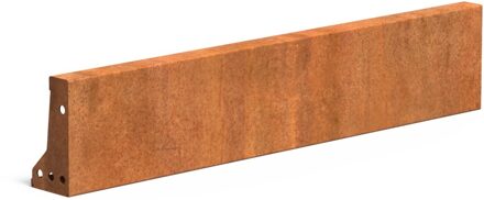 Keerwand cortenstaal recht 100x20cm.