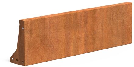 Keerwand cortenstaal recht 100x30cm.