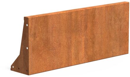 Keerwand cortenstaal recht 100x40cm.