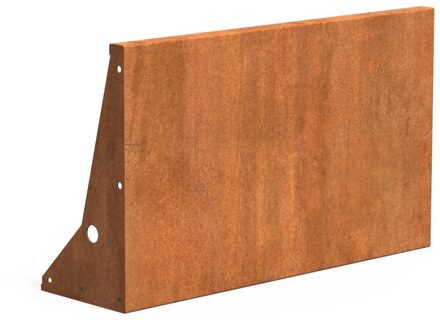Keerwand cortenstaal recht 100x60cm.