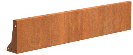 Keerwand cortenstaal recht 150x30cm.